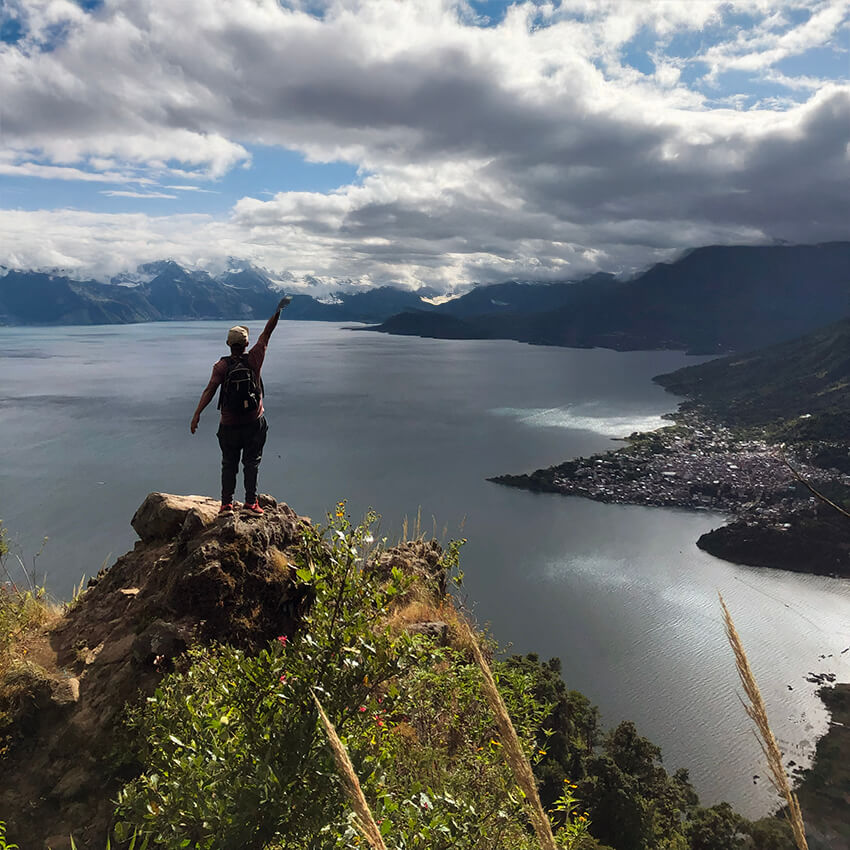 view of Lake Atitlán in Guatemala while on The Phoenix Retreat hiking excursion