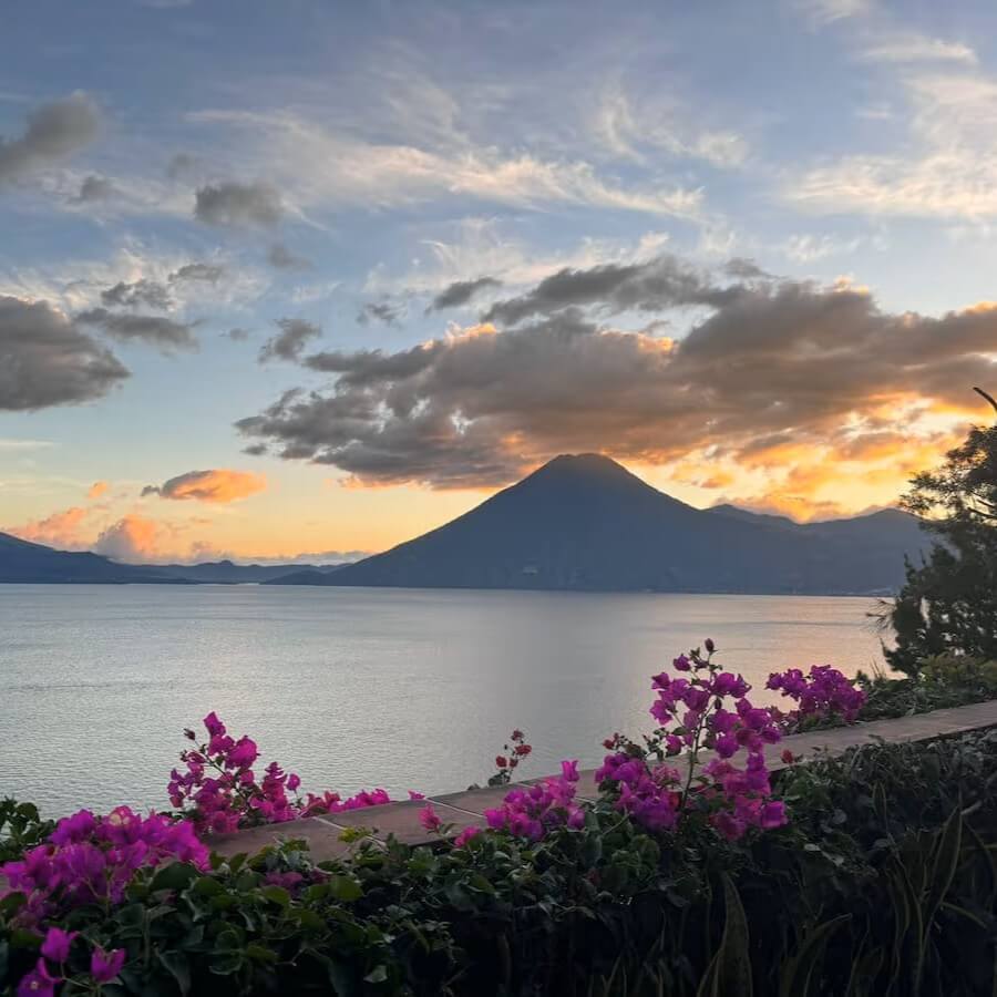 Lake Atitlan balcony view at womens retreat